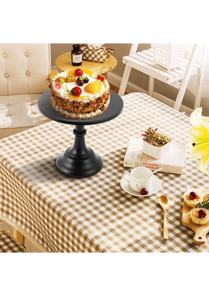 Metal Demir Kek Standı Yuvarlak Kaide Tatlı Tutucu Kek Vitrin Doğum Günü Düğün Partisi Için Bakeware (Siyah) (Yurt Dışından) indirimleri