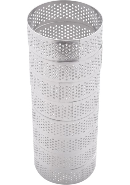 Adet Paslanmaz Çelik Tart Yüzük, Isıya Dayanıklı Delikli Kek Mousse Yüzük Yuvarlak Çift Haddelenmiş Tart Yüzük Metal Kalıp 6 cm (Yurt Dışından)