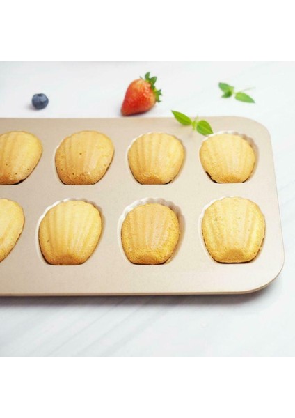 12CUP Kabuk Şekilli Yapışmaz Madeleine Tava Karbon Çelik Kalıp Pişirme Kalıp Araçları (Yurt Dışından) modelleri