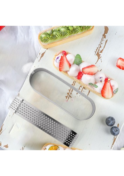 Adet Oval Tartlet Kalıpları Fransız Tatlı Mousse Meyveli Turta Tart Halkası Kiş Kek Kalıbı, Paslanmaz Çelik Tart Mousse Ring (Yurt Dışından) fiyatları