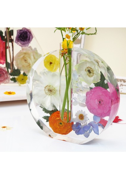 Topraksız/çiçekler Ev Ofis Masaüstü Dekor Için Silikon Kalıp Reçine Döküm Kalıp Yuvarlak Vazo Kalıp (Yurt Dışından) fırsatları