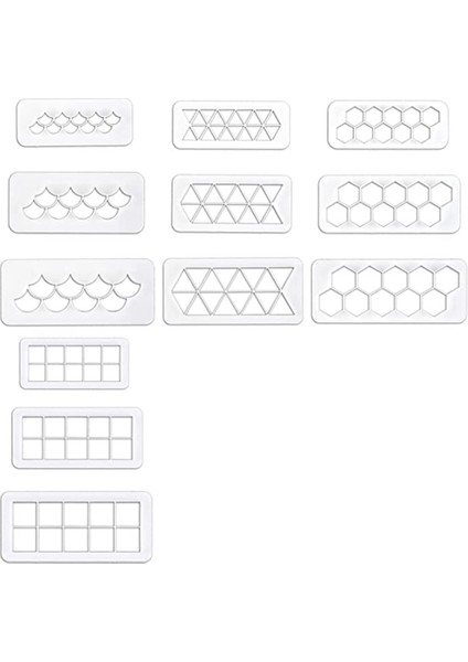 12 Adet Kek Fondan Kesici Fondan Kesiciler Bisküvi Kesiciler Kek Dekorasyon Kurabiye Kesici Kek Sınır Dekorasyon Aracı (Yurt Dışından)