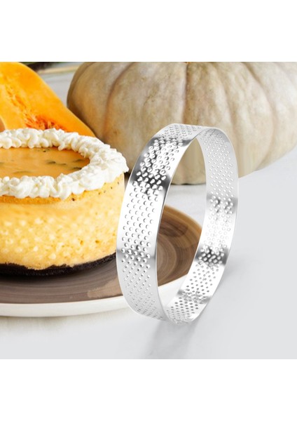Adet Mini Tart Yüzük Paslanmaz Çelik Tartlet Kalıp Daire Kesici Pasta Halkası Isıya Dayanıklı Delikli Kek Mousse Kalıpları (Yurt Dışından) fiyatları