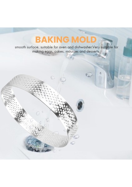 Adet Mini Tart Yüzük Paslanmaz Çelik Tartlet Kalıp Daire Kesici Pasta Halkası Isıya Dayanıklı Delikli Kek Mousse Kalıpları (Yurt Dışından) indirimleri