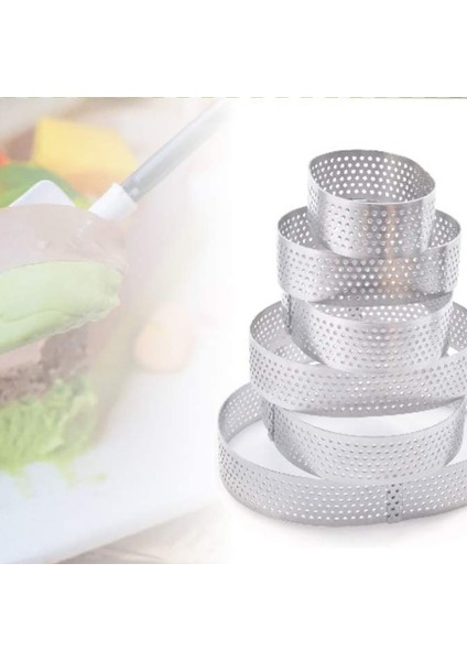 Gözenekli Tart Halkası Alt Kule Kek Kalıbı Pişirme Araçları, Fransız Pişirme Basıncı Kulesi Kemeri, Isıya Dayanıklı Kek Mousse Halkası (Yurt Dışından) fırsatları