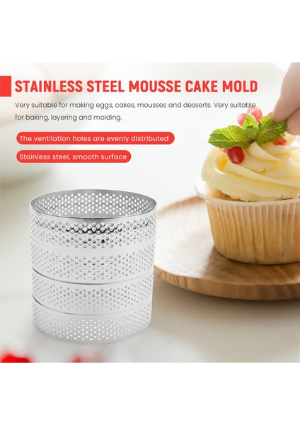 Adet 8 cm Paslanmaz Çelik Tartlet Kalıpları Fransız Tatlı Mousse Meyveli Turta Tart Yüzük Kiş Kek Kalıbı (Yurt Dışından) indirimleri