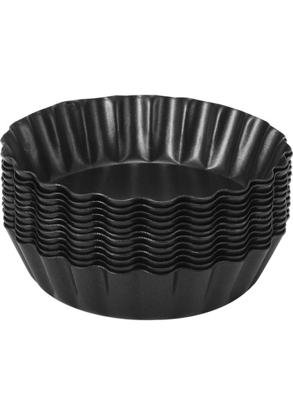 12 Adet Yumurtalı Tart Kalıpları, 3 Inç Mini Tart Tavaları Çıkarılabilir Alt, Cupcake Kek Muffin Kalıbı Teneke Tava Pişirme Aracı (Yurt Dışından)