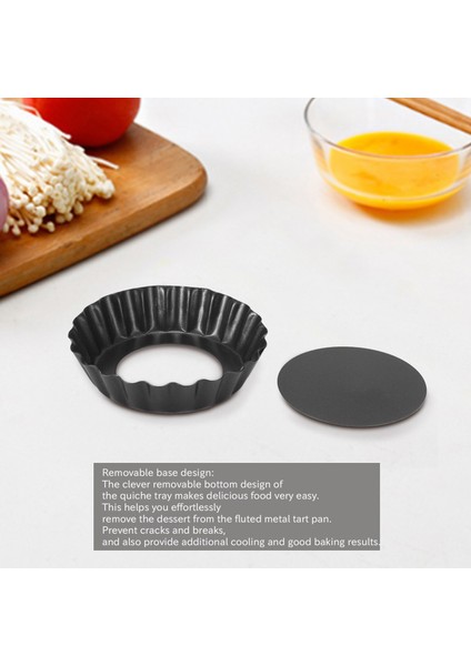 12 Adet Yumurtalı Tart Kalıpları, 3 Inç Mini Tart Tavaları Çıkarılabilir Alt, Cupcake Kek Muffin Kalıbı Teneke Tava Pişirme Aracı (Yurt Dışından) fırsatları