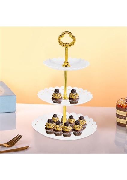 Katmanlı Plastik Kek Standı Tatlı Şeker Ekran Kulesi, Partiler Için Katmanlı Servis Tepsisi Çocuklar Doğum Günü Düğün 2 Adet (Yurt Dışından) fiyatları