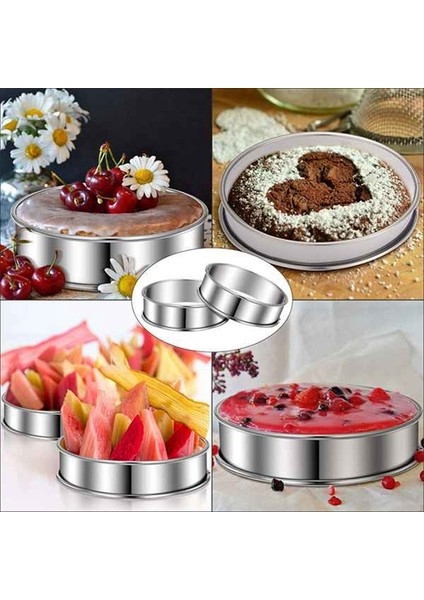 5 Parça Çift Haddelenmiş Tart Halkaları Yuvarlak Muffin Halkaları Crumpet Halkaları Dairesel Tart Halkaları Ev Restoran Pişirme Araçları Için (Yurt Dışından)