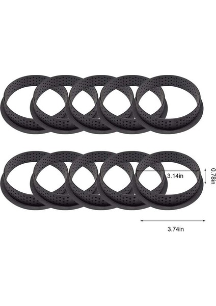 10 Adet Kek Kalıbı Mousse Tart Yüzük Yuvarlak Şekil Tatlı Turta Dekorasyon Aracı Delikli Pişirme Kesici Dıy Bakeware (Yurt Dışından) fiyatları