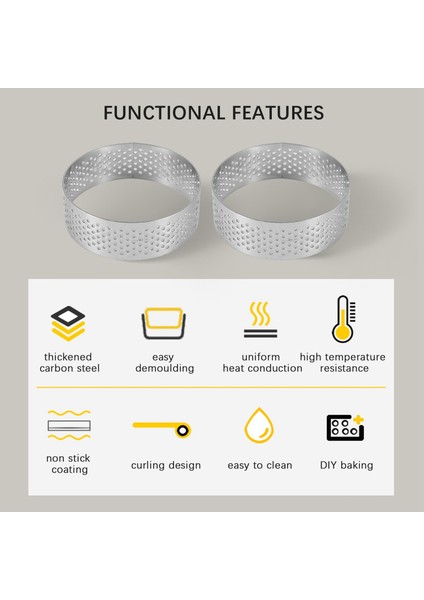 6 cm Dairesel Tart Yüzük Tatlı Paslanmaz Çelik Delikli Mutfak Pişirme Kalıp (Yurt Dışından) fırsatları
