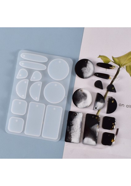 Küpe Dangler Döküm Silikon Kalıp Dıy El Sanatları Takı Kolye Yapımı Araçları Kristal Epoksi Reçine Kalıp (Yurt Dışından) fırsatları