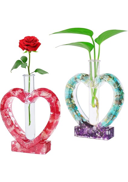 Hidroponik, Çiçek Tutucu, Ev Ofis Dekoru, Sevgililer Günü Hediyesi Için 3 Test Tüpü ile Kalp Şekilli Epoksi Reçine Kalıpları (Yurt Dışından) indirimleri