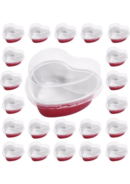 100 Adet Sevgililer Kırmızı Kalp Şeklinde Kek Tava Kek Kapaklı Bardak Tek Kullanımlık Kek Kapları Turta Pişirme Tavaları Kapları (Yurt Dışından) modelleri