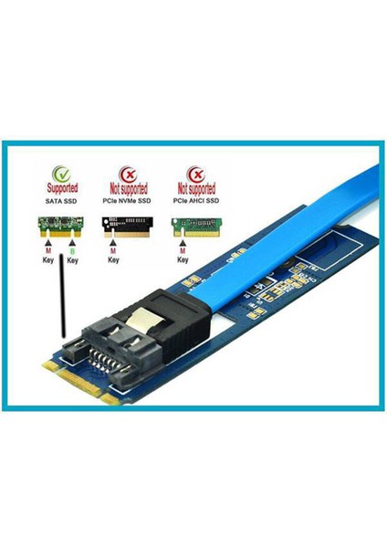 M2 Sata Adaptörü Dönüştürme Kartı Bm Anahtar M.2 Ngff Sata SSD 7pin Adaptör Kartı Kartı Desteği 2242 2260 2280 Ana Kart (Yurt Dışından)