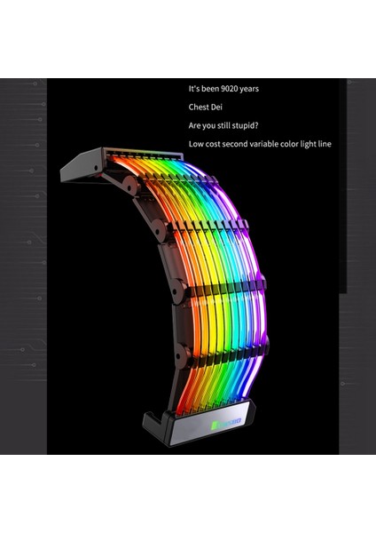 Jonsbo Psu Uzatma Kablosu Rgb Kanal Kapağı Gökkuşağı Köprüsü 24PIN Atx Kablosu Mod Senfoni Hattı, 5 V Gökkuşağı Rgb M/b Sync (Yurt Dışından)