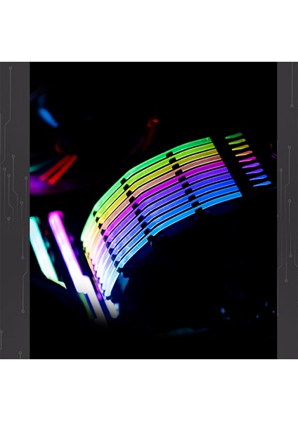 Jonsbo Psu Uzatma Kablosu Rgb Kanal Kapağı Gökkuşağı Köprüsü 24PIN Atx Kablosu Mod Senfoni Hattı, 5 V Gökkuşağı Rgb M/b Sync (Yurt Dışından)