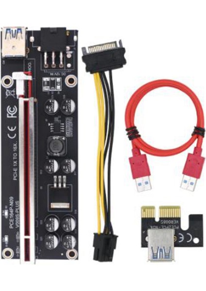 12 Adet VER009S Artı Yükseltici Kart Sata 1x Ila 16X 6pin USB 3.0 Kablosu Pcıe Pcı-E Pcı Express Adaptörü Genişletici Madencilik Madenci (Yurt Dışından) fiyatları