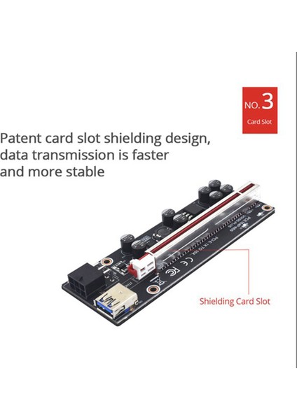 12 Adet VER009S Artı Yükseltici Kart Sata 1x Ila 16X 6pin USB 3.0 Kablosu Pcıe Pcı-E Pcı Express Adaptörü Genişletici Madencilik Madenci (Yurt Dışından) indirimleri