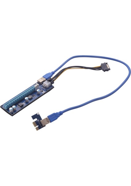 Adet VER009S USB 3.0 Pcı-E Yükseltici Express 1x 4x 8x 16X Genişletici Yükseltici Adaptör Kartı Sata 15PIN 6 Pin Güç Kablosu (Yurt Dışından)