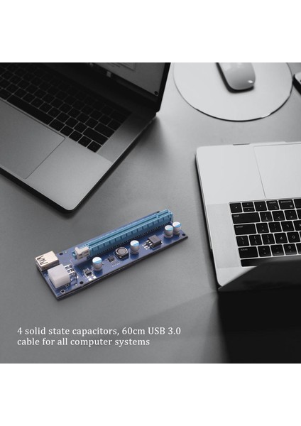 Adet VER009S USB 3.0 Pcı-E Yükseltici Express 1x 4x 8x 16X Genişletici Yükseltici Adaptör Kartı Sata 15PIN 6 Pin Güç Kablosu (Yurt Dışından)