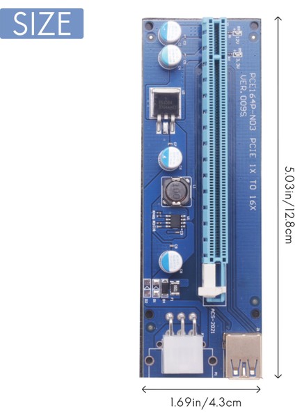 Adet VER009S USB 3.0 Pcı-E Yükseltici Express 1x 4x 8x 16X Genişletici Yükseltici Adaptör Kartı Sata 15PIN 6 Pin Güç Kablosu (Yurt Dışından)