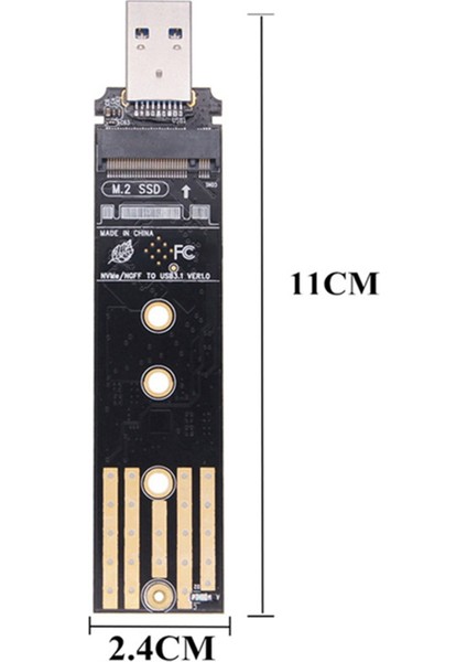 Çift Protokollü SSD Muhafaza USB C M.2 Nvme Pcıe Ngff Usb3.1 Gen2 10GBPS M2 SSD Kasa Adaptörü 2230/2242/2260/2280 SSD (Yurt Dışından)