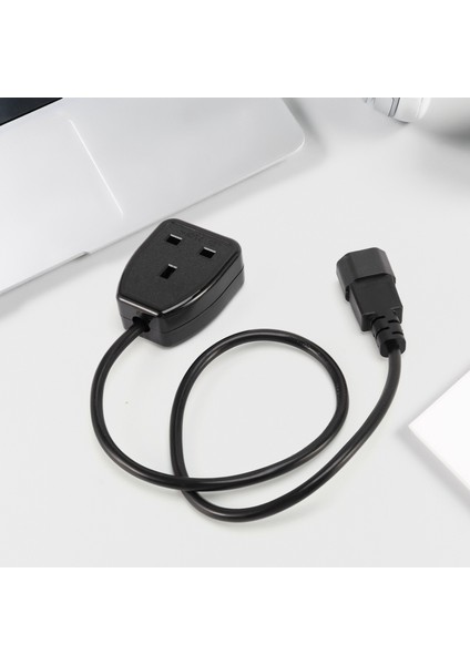 IEC320 C14 Ingiltere BS1363A Çıkış Soketi, Iec C14 Erkek Fiş Ingiltere 3pin Dişi Soket Pdu Ups Için Güç Adaptörü Kablosu (0.6 M) (Yurt Dışından)