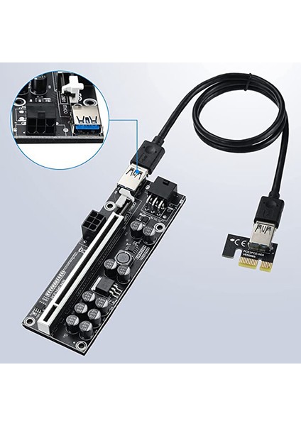 Paket V011 Pro Pcı-E 1x Ila 16X Usb3.0 60CM Grafik Yükseltici Kartı, Bitcoin Gpu Madenciliği Için 10 Katı Kapasitörlü (Yurt Dışından) fırsatları