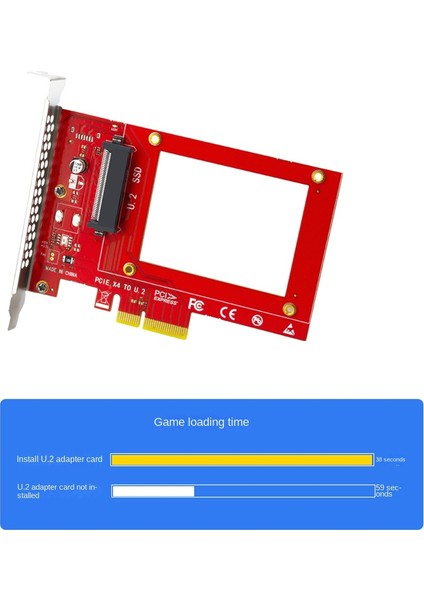 Pcıe - U.2 Adaptör Kartı Pcı Express Gen3.0 4x 8x 16X Yuvası Evrensel Kart Pcı-E - U.2 SSD Sabit Disk Dönüştürme Kartı (Yurt Dışından)