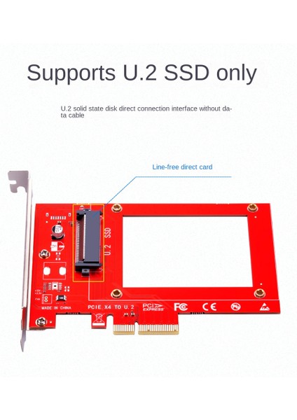 Pcıe - U.2 Adaptör Kartı Pcı Express Gen3.0 4x 8x 16X Yuvası Evrensel Kart Pcı-E - U.2 SSD Sabit Disk Dönüştürme Kartı (Yurt Dışından)