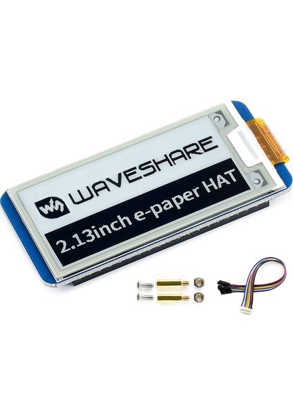 Waveshare 2.13 Inç E-Mürekkep Ekran Şapka, Siyah, Beyaz Iki Renkli 250X122 Piksel E-Kağıt Ekran LCD Raspberry Pi 4b/3b+/3b/2b/sıfır (Yurt Dışından)