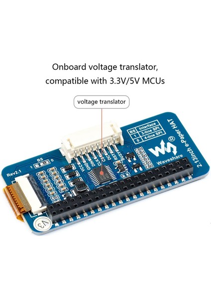 Waveshare 2.13 Inç E-Mürekkep Ekran Şapka, Siyah, Beyaz Iki Renkli 250X122 Piksel E-Kağıt Ekran LCD Raspberry Pi 4b/3b+/3b/2b/sıfır (Yurt Dışından)