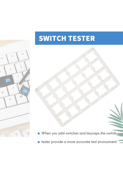 24 Anahtar Akrilik Anahtar Test Cihazı Kiraz Mx Anahtarları Gateron Zealio Kailh Kutusu Anahtarları Mil 24 Eksen (4x6) (Yurt Dışından)