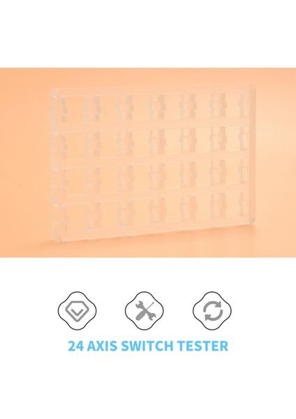 24 Anahtar Akrilik Anahtar Test Cihazı Kiraz Mx Anahtarları Gateron Zealio Kailh Kutusu Anahtarları Mil 24 Eksen (4x6) (Yurt Dışından)