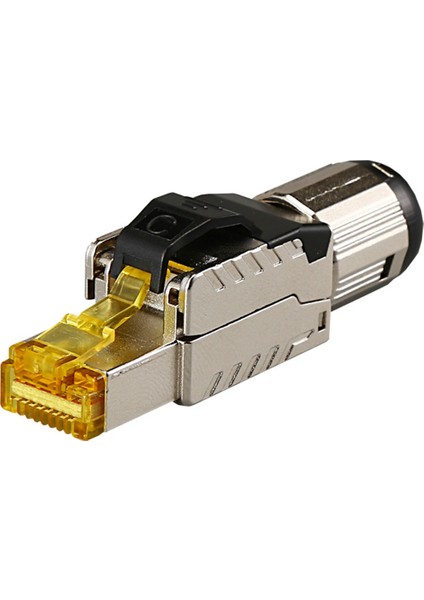 Cat8 RJ45 Konnektör Fişi Sıkma Aleti Olmadan Cat8 40GBPS Çinko Alaşım Korumalı Ağ Kablosu Fişi RJ45 Arayüzü (Yurt Dışından)