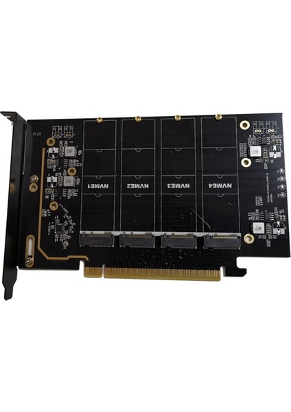 M.2 Nvme - Pcıe 4.0 X16 Adaptör Kartı, 4 Nvme M.2 2280'I Destekler, Çatallanma Baskınını Destekler (Yurt Dışından)
