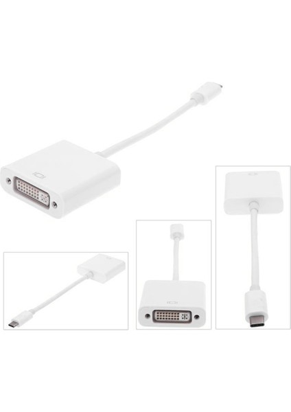 Usb3.1 Type-C - DVI Hd Dönüşüm Kablosu 1080P Taşınabilir Genişletilmiş Güç Adaptörü Kablosu Konnektör Dönüştürücü (Yurt Dışından)