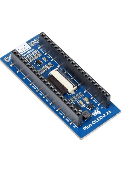 Ahududu Pi Pico Için Waveshare 2.23 Inç OLED Ekran Modülü, 128X32 Piksel Gömülü SSD1305 Sürücü, 4-Wire SPI/I2C Arayüzü (Yurt Dışından)