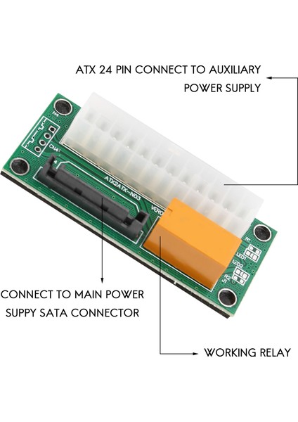 10 Adet Çift Psu Güç Senkronizasyon Adaptörü ADD2PSU Atx 24PIN Sata Güç Senkronizasyon Çift Önyükleme Kartı Denetleyicisi (Yurt Dışından)