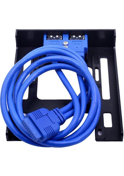 Port USB 3.0 Ön Panel Disket Yuvası 20 Pin Usb3.0 Hub Genişletme Kablosu Adaptörü Pc Masaüstü Için Plastik Braket (Yurt Dışından)