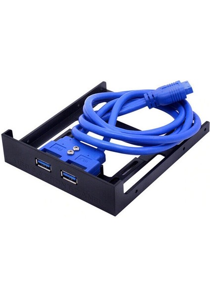 Port USB 3.0 Ön Panel Disket Yuvası 20 Pin Usb3.0 Hub Genişletme Kablosu Adaptörü Pc Masaüstü Için Plastik Braket (Yurt Dışından)
