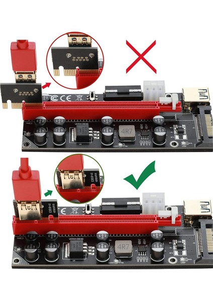 1 Takım Pcıe 3.0 1x - 16X Grafik Kartı Adaptör Kablosu Pcı-E 1x - 16X Grafik Kartı Uzatma Kablosu VER009S Pro (Yurt Dışından)