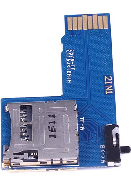 Çift Sistem Çift Tf Kart Adaptörü Bellek Kartı 2'si 1 Arada Tf Micro-Sd Kart Adaptörü, Ahududu Pi 3b +/3b Için Anahtarlı (Yurt Dışından)