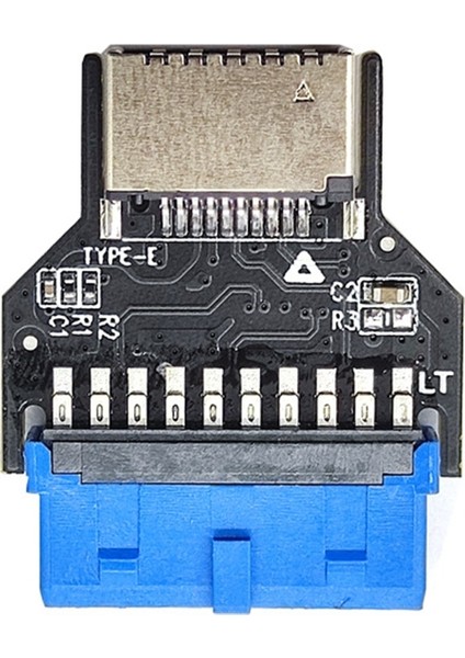 USB Başlık Adaptörü Yükseltici Usb3.0 19PIN - Type-E Dönüştürücü Kasa Ön Panel Tip C Anakart Için Eklenti Bağlantı Noktası, A (Yurt Dışından)