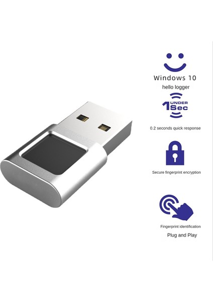 Mini USB Parmak Izi Okuyucu Modülü Cihazı Biyometrik Tarayıcı Windows 10/11/merhaba Dongle Dizüstü Bilgisayarlar Pc Güvenlik Anahtarı USB (Yurt Dışından)