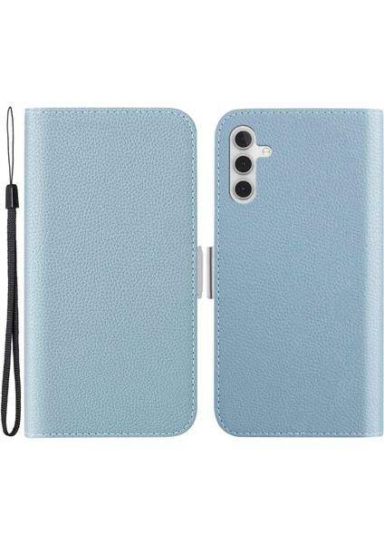 Samsung Galaxy A14 için 5G Candy PU Deri Litchi Doku Tam Koruma Cüzdan Kapağı Telefon Kılıfı (Yurt Dışından)