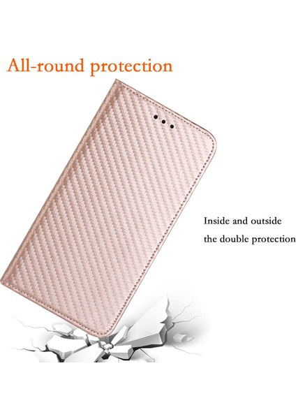 Samsung Galaxy S23 karbon fiber doku PU deri kasa manyetik otomatik emici cüzdan ı folio flip Telefon Kılıfı (Yurt Dışından) indirimleri