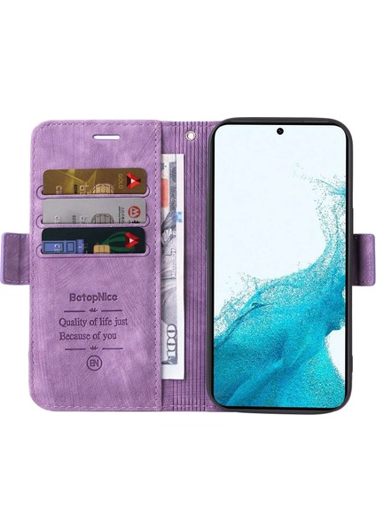 Samsung Galaxy S23 PU Deri Cüzdan Baskılı Dikiş Hattı Tam Koruma Cep u Kapağı Telefon Kılıfı (Yurt Dışından) fiyatları